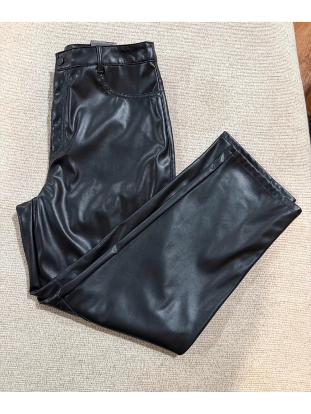 Faux leather pants